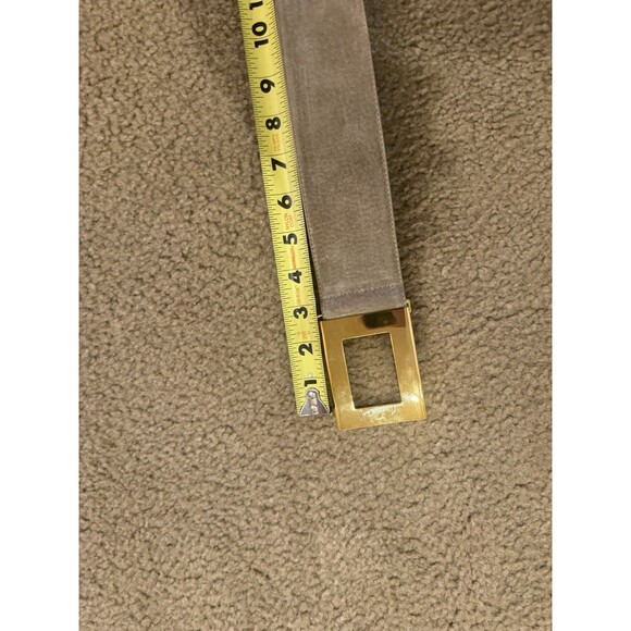 Vintage Carlisle Suede Leather Gold Buckle Belt S